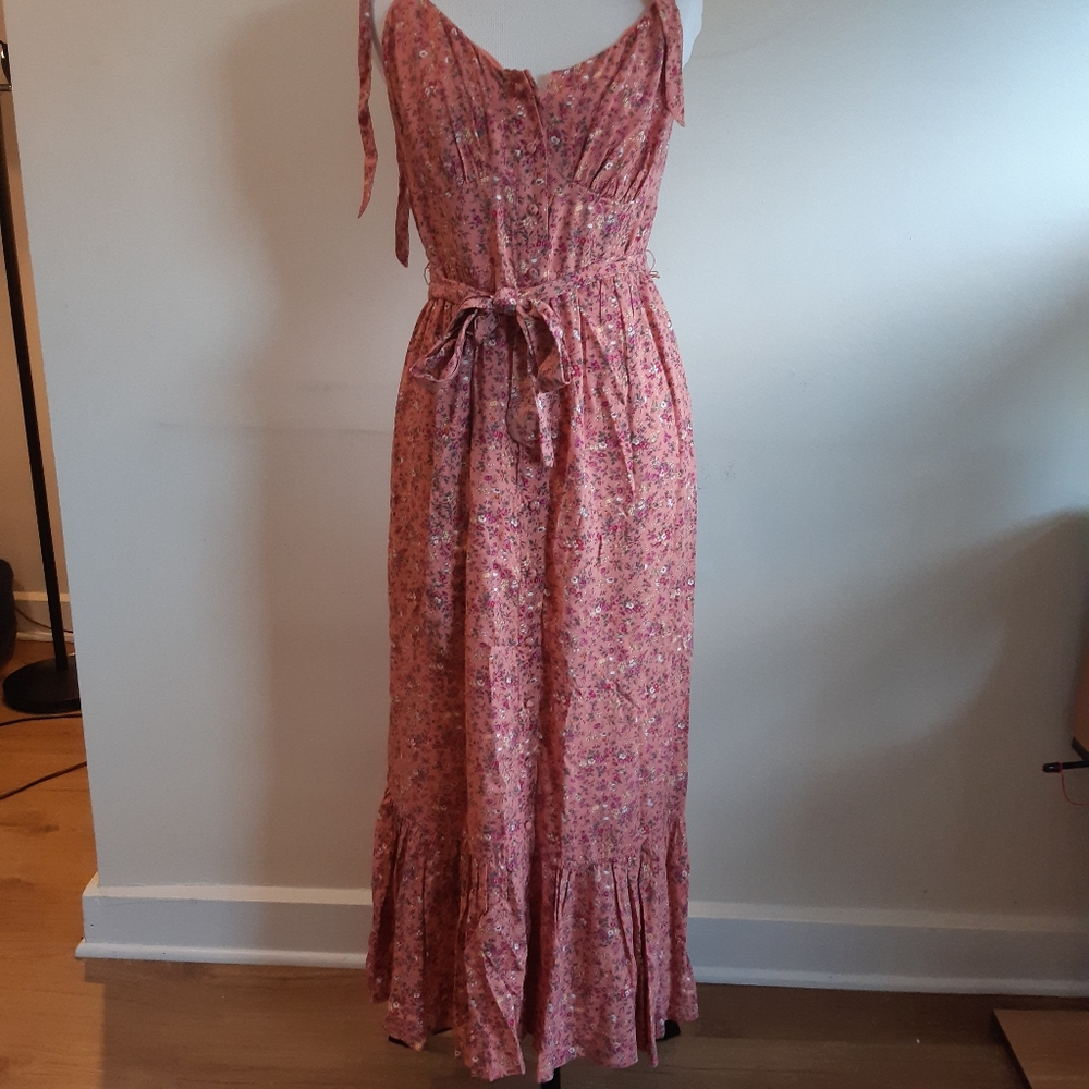 Pink floral dress